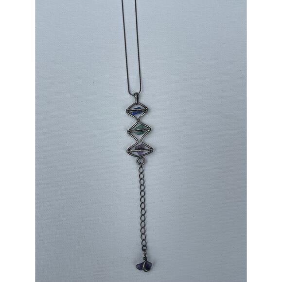 Vintage Modernist Sterling Silver Necklace - Picture 4 of 6